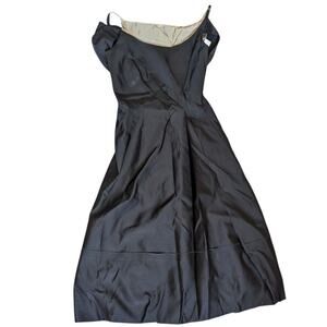 Prada Cocktail Dress Owned by Katie Holmes Black Wool Silk One Of A Kind Small